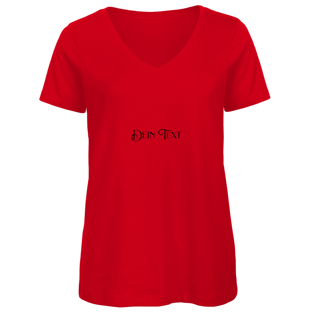 Damen Premium Bio V-Neck T-Shirt .